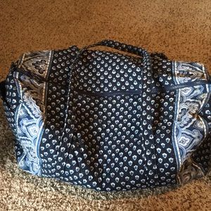 Vera Bradley Nantucket Navy large travel duffle
